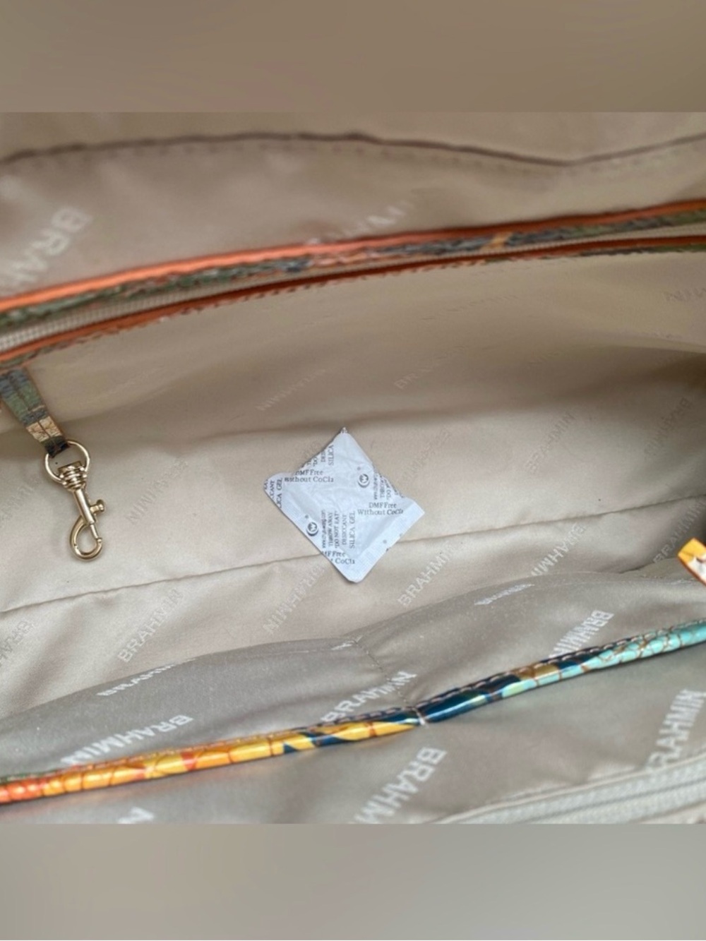 EXOTIC!!🌴BRAHMIN RETRO JUNGLE MELBOURNE (Large) ELAINE SATCHEL (($365 MSRP)) - Picture 3 of 10